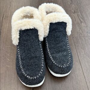 Cozy Gray and Cream Boots